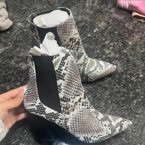 Snake skin booties size 8 1/2 brand new
